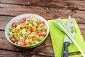 Gnocchi pasta with Black forest ham Royalty Free Stock Photo