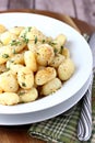 Gnocchi with Browned Butter and Herbs Royalty Free Stock Photo