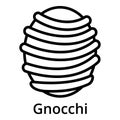 Gnocchi pasta icon, outline style Royalty Free Stock Photo