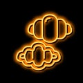 gnocchi pasta neon glow icon illustration