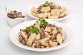 Gnocchi with Wild Mushrooms Royalty Free Stock Photo