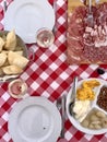 Gnocco Fritto ed affettati in una trattoria in provincia di Milano Royalty Free Stock Photo