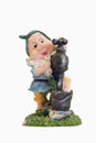 Gnome with hand water tap Royalty Free Stock Photo