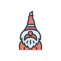 Color illustration icon for Gnome, dwarf and midget