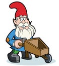 Gnome and wheelbarrow