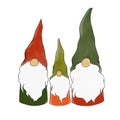Gnomes. Dwarfs. Fairy tale. Fantastic character set. Magical stories.