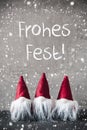 Gnomes, Snowflakes, Frohes Fest Means Merry Christmas