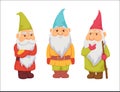 Gnomes vector set