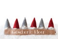 Gnomes, White Background, Geschenk Ideen Means Gift Ideas Royalty Free Stock Photo