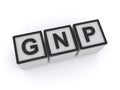 Gnp word block Royalty Free Stock Photo