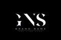 GNS abstract letter logo design Royalty Free Stock Photo