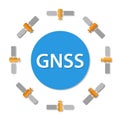 GNSS Satelite formation around globe Royalty Free Stock Photo