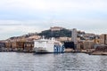 GNV ship, port of Naples, Campania Royalty Free Stock Photo