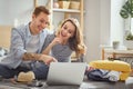 Couple preparing for the journey Royalty Free Stock Photo