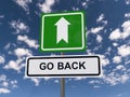 Go back traffic sign Royalty Free Stock Photo