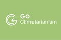 Go Climatarianism message vector illustration, stop global warming by changing eating habits Royalty Free Stock Photo
