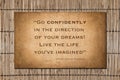 Go Confidently - Henry David Thoreau Royalty Free Stock Photo