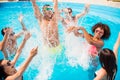 Go crazy in the water! Splitting and go insane! Crazy tourists a