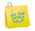 Go the extra mile post illustration design