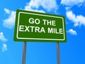 Go the extra mile sign Royalty Free Stock Photo
