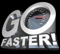 Go Faster Speedometer Racing to Successful Speed Royalty Free Stock Photo