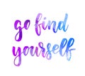 Go find yourself lettering