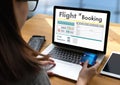 GO Flight Booking Air Online Ticket Book Concept