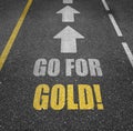 Go for gold road markings