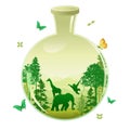 World Animal Day Logo. Go Green Save Animal Ecology Illustration Royalty Free Stock Photo