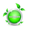Go Green button Royalty Free Stock Photo