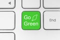 Go green button on keyboard Royalty Free Stock Photo