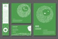 GO GREEN creative concept for poster, flyer and business card design templates, Eco-friendly design business template, vector illu Royalty Free Stock Photo