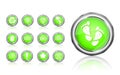 Go green eco icon set Royalty Free Stock Photo