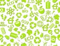 Go green eco seamless pattern Royalty Free Stock Photo