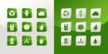 Go Green icons glass Royalty Free Stock Photo
