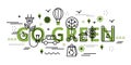 Go green infographic concept in greenery color