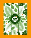 Go green inspirational motivational poster, vector illustration. Ecology typography label for environment awareness and