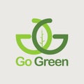 Go green logo company - vector file Royalty Free Stock Photo