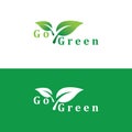 go Green Logo desig template vector.