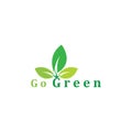 go Green Logo desig template vector.