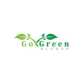 go Green Logo desig template vector.