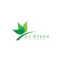 go Green Logo desig template vector. Royalty Free Stock Photo