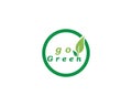 Go green logos and symbol