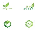 Go green logos and symbol