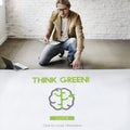 Go Green Refresh Think Green Concept Royalty Free Stock Photo