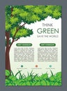 Go Green, Save Nature Flyer, Banner or Brochure Royalty Free Stock Photo