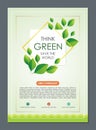 Go Green, Save Nature Flyer, Banner or Brochure