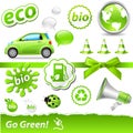 Go-green set Royalty Free Stock Photo