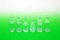 Go Green Use Recycled Glass Bottles Not Plastic Royalty Free Stock Photo