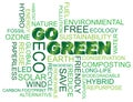 Go Green Word Cloud Illustration Royalty Free Stock Photo